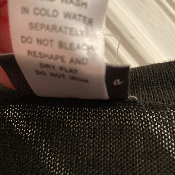 DOTS Black sequin front button down knit Cardigan sz M - Picture 8 of 8